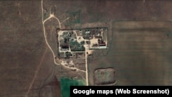 Глібовське підземне сховище газу біля села Внукове на мисі Тарханкут. Скриншот супутникової карти Google