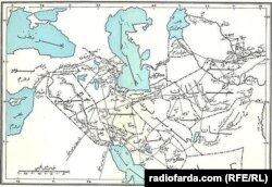نقشه استان‌های ایران در زمان خلفای عباسی