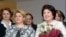 Armenia -- Rita Sarkisian (L) and Bella Kocharian, Armenia's current and former first ladies.