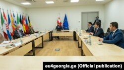 «Վրացական երազանք»-ի առաջնորդների հանդիպումը Եվրամիության հատուկ բանագնաց, դիվանագետ Քրիստիան Դանիելսոնի հետ, 16-ը մարտի, 2021թ․