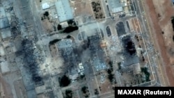 تصویر ماهواره‌ای شرکت مکسار از مجتمع هسته‌ای اصفهان پس از حمله آمریکا