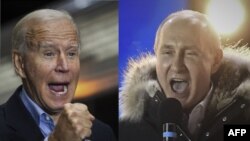 Кошмо Штаттардын президенти Жо Байден жана Орусиянын лидери Владимир Путин. 