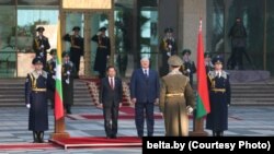 Кіраўніка вайсковага ўраду М’янмы Мін Аўнг Глайнг і Аляксандра Лукашэнка, 7 сакавіка 2025