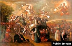 Путешествие императрицы Екатерины II в Крым. Аллегорическая картина конца XVIII века