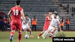 Игра сборных Филиппин и Таджикистана. Фото  с сайта ФФТ