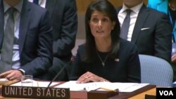 نیکی هیلی می گوید، برجام نمی تواند مجوزی برای تداوم اقدامات خلافکارانه ایران در منطقه باشد.