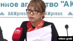 Юрист партии "Ата Мекен" Таалайгуль Токтакунова.