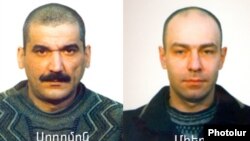 Armenia -- Soghomon Kocharian (L) and Mher Yenokian, the two convicts who escaped from Yerevan's Nubarashen prison on November 27, 2009.