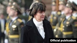Мишлин Кальми-Рей в качестве президента Швейцарии посещает Армению, Ереван, 31 марта 2012 г.  