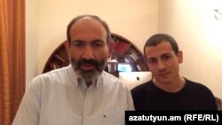 Armenia -- Prime Minister Nikol Pashinian and his son Ashot, May 26, 2018