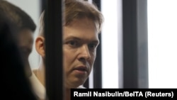 Максім Знак на судзе ў Менску, Беларусь, 4 жніўня 2021 году 