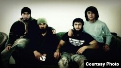 Parviz Saidrahmonov (second right), pictured with other Tajik members of Islamic State in 2016, is said to have recruited over 200 people to the militant group.