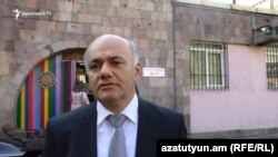 Кандидат в мэры Еревана от партии «Оринац еркир» Мгер Шахгельдян, Ереван, 23 сентября 2018 г.