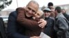Armenia - Opposition presidential candidate Raffi Hovannisian is hugged by a supporter during a campaign trip to Ararat region, 29Jan2013.