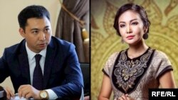 Маданият министри Азамат Жаманкулов жана ырчы Самара Каримова. 