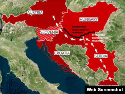 Так тепер виглядає потік біженців на Балканах після побудови парканів Угорщиною на кордоні з Сербією та Хорватією