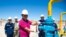Kazakhstan - Sharipbayev - Kairat Sharipbayev, Chairman of the Management Board of "KazTransGas" JSC, launches wells in the Zhambul region, August 9, 2015. 