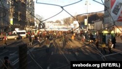 Так выглядае Антымайдан з боку барыкад