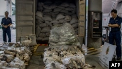  محموله توقیف شده عاج در هنگ کنک سال ۲۰۱۲