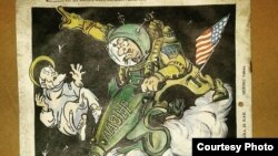 Антыамэрыканская прапаганда ў часопісе "Вожык"