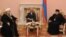 Председателя Управления мусульман Кавказа Шейха-уль-ислам Аллахшукюра Пашазаде (слева)  и Католикоса всех армян Гарегина Второго принимает президент Армении Серж Саргсян, Ереван, 28 ноября 2011 г. 