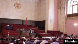Armenia -- The National Assembly votes on controversial amendments allowing foreign-language schools, 24June 2010.