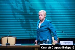 Лідзія Ярмошына падчас парлямэнцкай кампаніі 2019 году, архіўнае фота