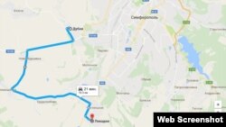 Друга ділянка об'їзної дороги − «Мирне − Дубки»