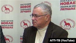 Першы дырэктар "Амкадора" Васіль Шлындзікаў пасьля адстаўкі сышоў у апазыцыю, архіўнае фота