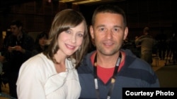 Акторка українського походження Віра Фарміґа і Юрій Шевчук на фестивалі в Сан-Себастіяні