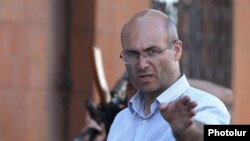 Armenia - Varuzhan Avetisian, a leader of an armed group that seized a police station in Yerevan, 23Jul2016.