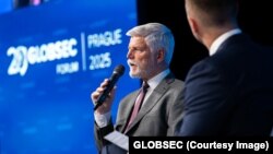 Президент Чехії Петр Павел на відкритті конференції GLOBSEC у Празі, 12 червня 2025 року