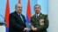 Armenia - President Armen Sarkissian and General Onik Gasparian at an official awards ceremony in Yerevan, July 5, 2019.