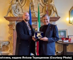 Яніс Терещенко з мером Венеції