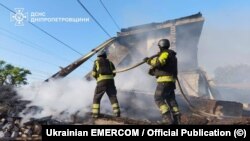 Наступствы аднаго з расейскіх абстрэлаў Днепрапятроўскай вобласьці. Архіўнае фота