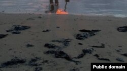 Последствия крушения двух танкеров в Керченском проливе.