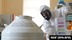 Ռուսաստան - Sputnik V պատվաստանյութի մշակման աշխատանքները Նիկոլայ Գամալեյայի անվան Համաճարակաբանության և միկրոկենսաբանության ազգային կենտրոնում, Մոսկվա, օգոստոս, 2020թ.