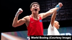 19 жастағы Төрехан Сабырхан әлем чемпионы атанды. Ливерпуль, 14 қыркүйек 2025 жыл. 
