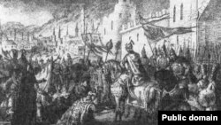 XIX гасырда иҗат иткән Борис Чориковның "Явыз Иванның Казанны алуы" дип аталган рәсеме