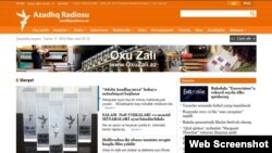 "Азаттыктын" азери тилиндеги кызматынын интернет барагы   