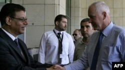 ورود «آکه سلستروم» سرپرست تیم بازرسان شیمیایی سازمان ملل (سمت راست) به دمشق.