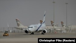 31-августта Абу-Дабиге учуп келген Израил учагы. 