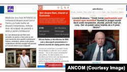 Exemple de pagini clonate furnizate de ANCOM.