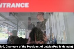 Эдгарс Рынкевічс на ўсходняй мяжы Латвіі 19 жніўня 2025 году