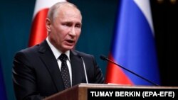 Владимир Путин, Ресей президенті. Анкара, 11 желтоқсан 2017 жыл.