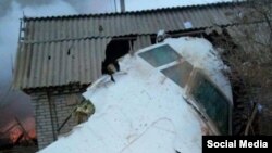 Дача-Судагы үйгө кулаган учактын сыныгы. Чүй облусу. 16-январь, 2017-жыл.