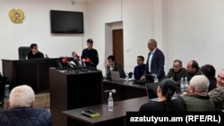 Armenia - Former President Robert Kocharian speaks during his renewed trial in Yerevan, November 28, 2024.