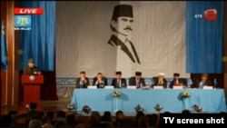 Крым татарларынын курултайы. Бакчисарай, 29-март, 2014-жыл. 