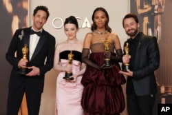 Эдриан Броуди, Мэйки Мэдисон, Зои Салдана и Киран Калкин.