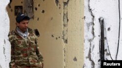 یکی از شورشیان لیبی در اجدابیا